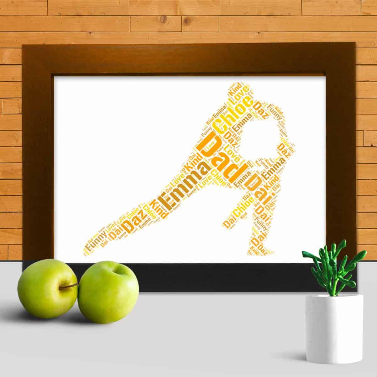 Cricket Custom Print – Personalised Word Art Design - Image 3