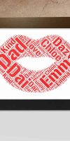 Personalised Red lips word art