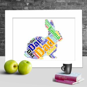 Personalised Rabbit word art