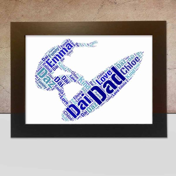 Personalised Surfer word art