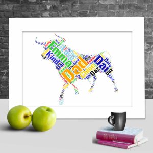 Personalised Taurus word art
