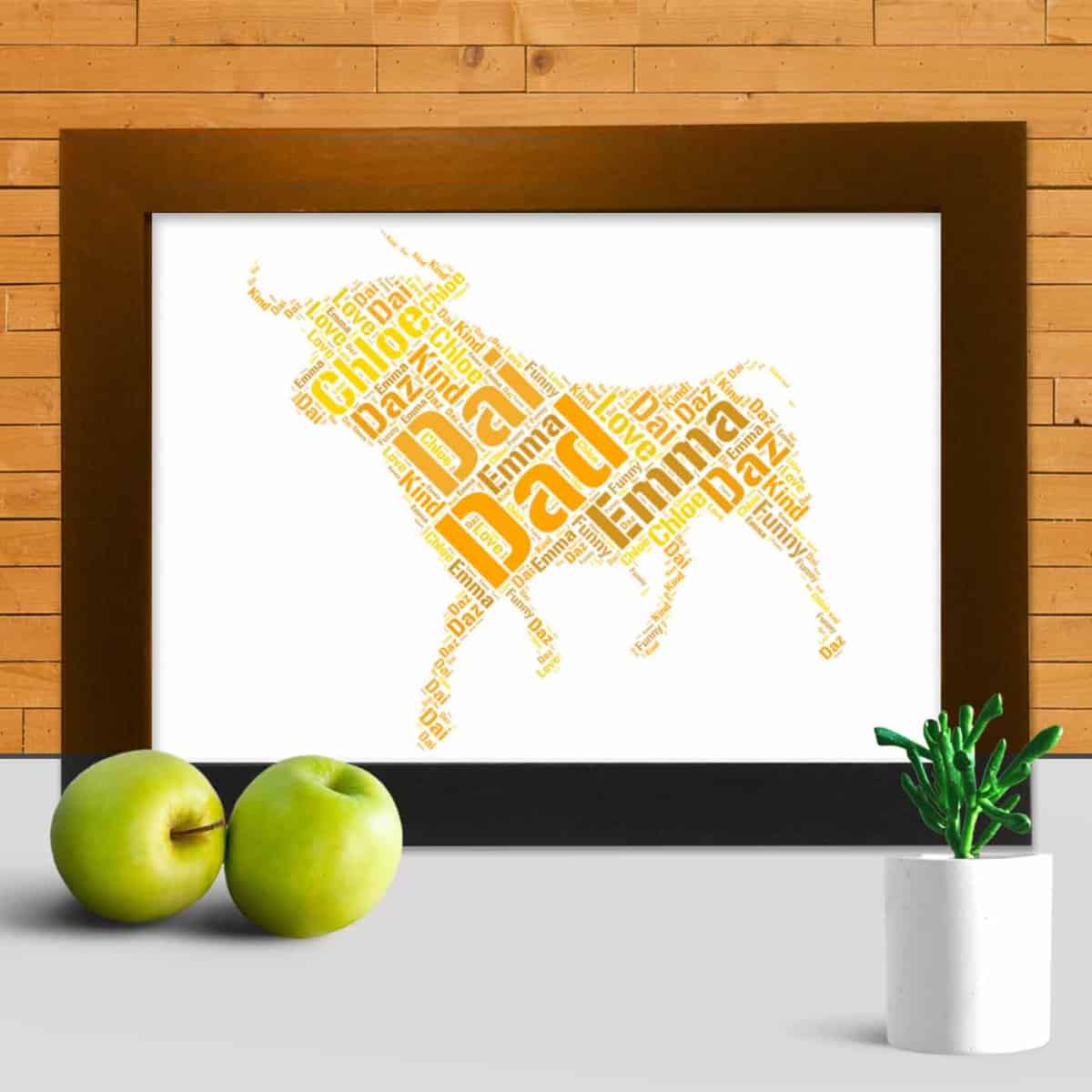 Personalised Taurus Wall Art – Custom Made With Your Words - Image 2