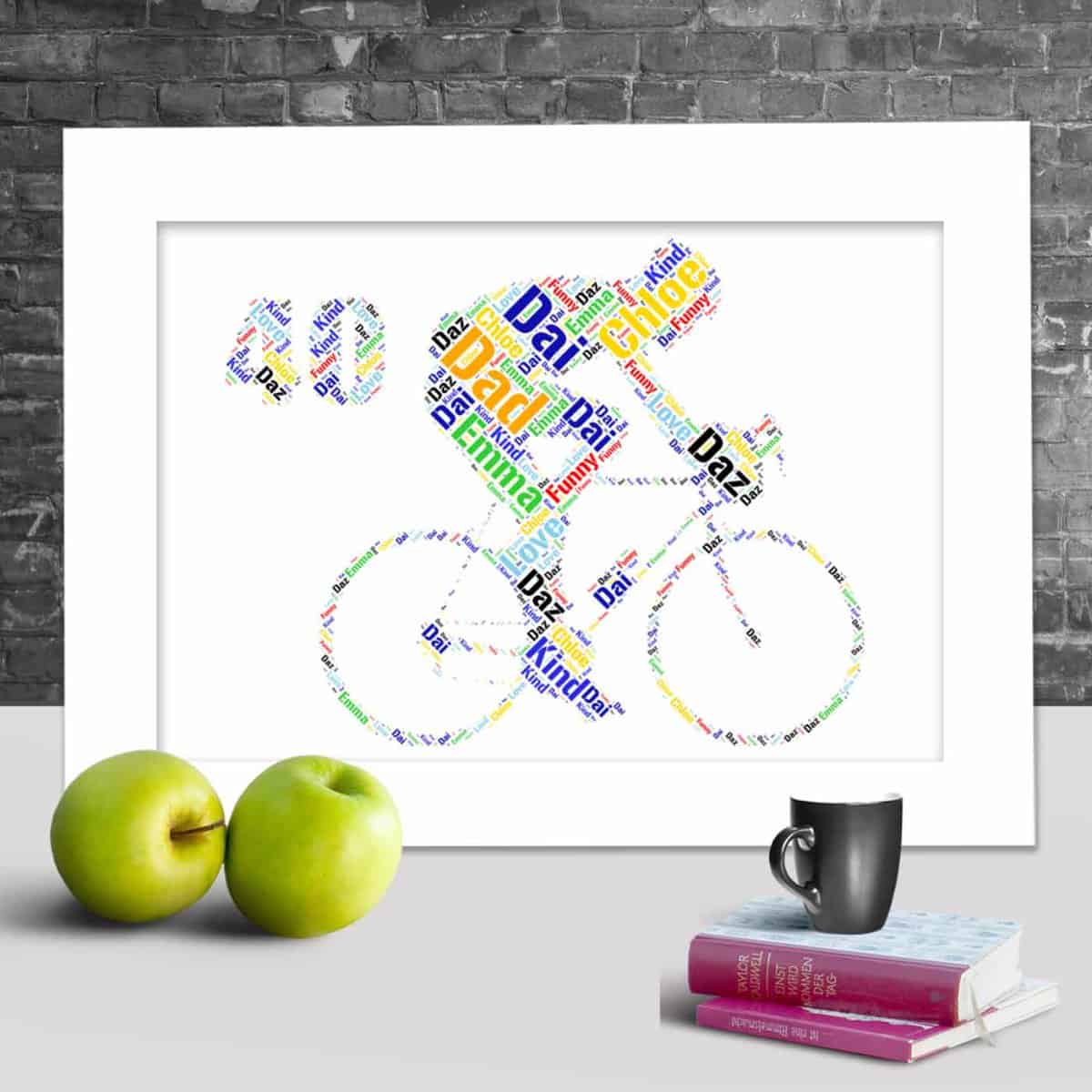 Personalised Bike 40th word