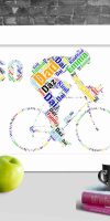Personalised Bike 60th word art