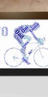 Personalised Bike 70th word art