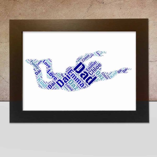 Personalised Skydiving word art