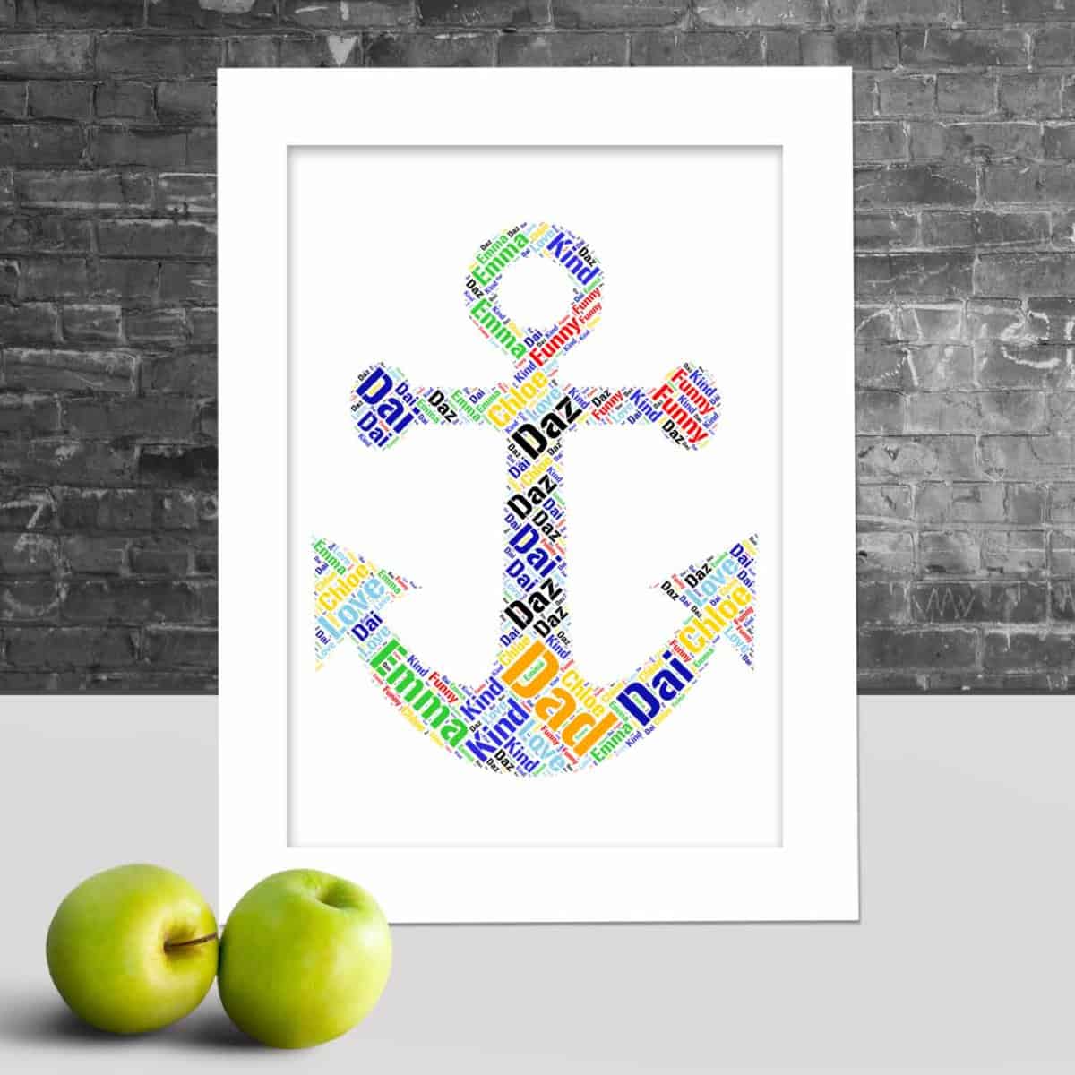 Personalised Anchor Print – Custom Word Art Gift - Image 2