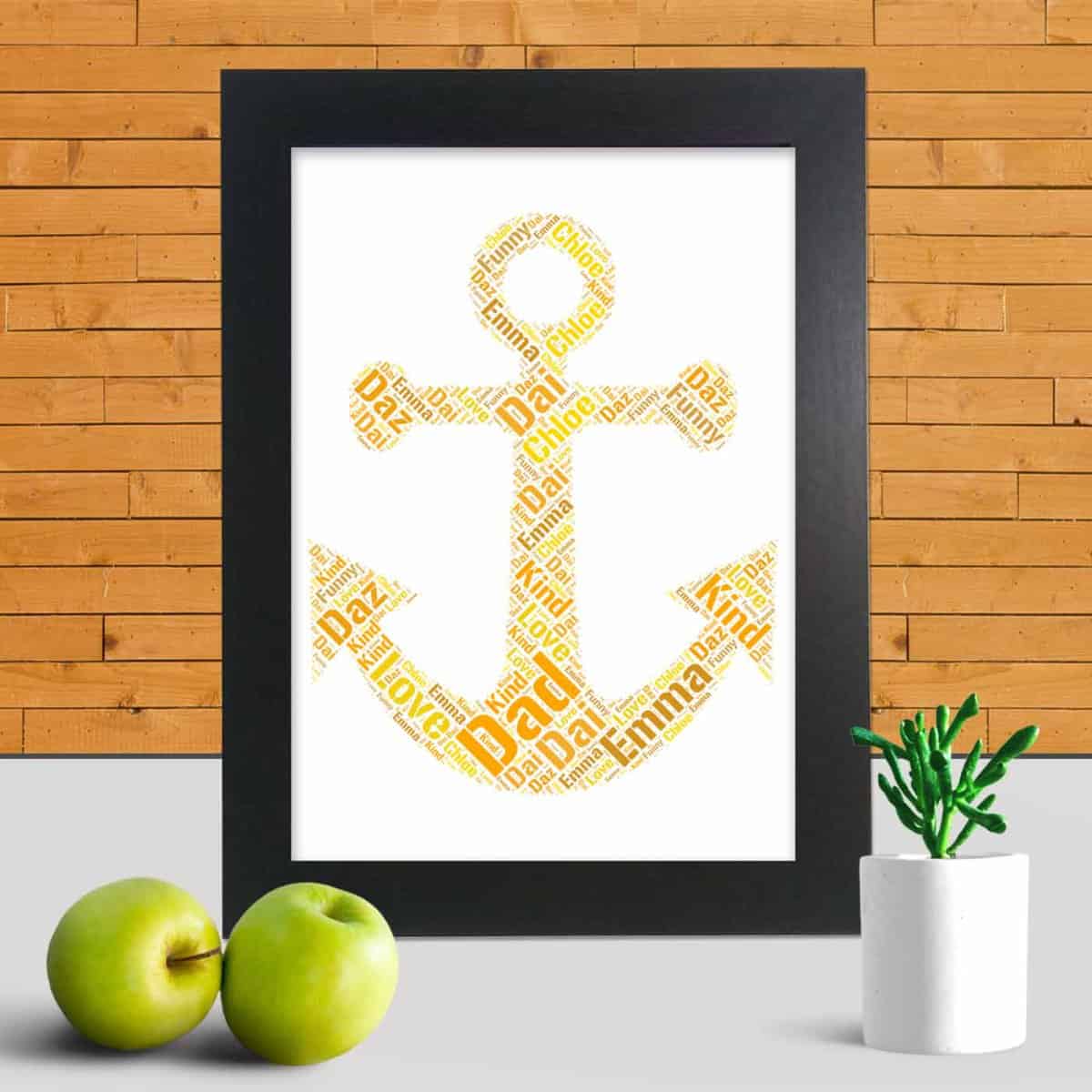 Personalised Anchor Print – Custom Word Art Gift - Image 3