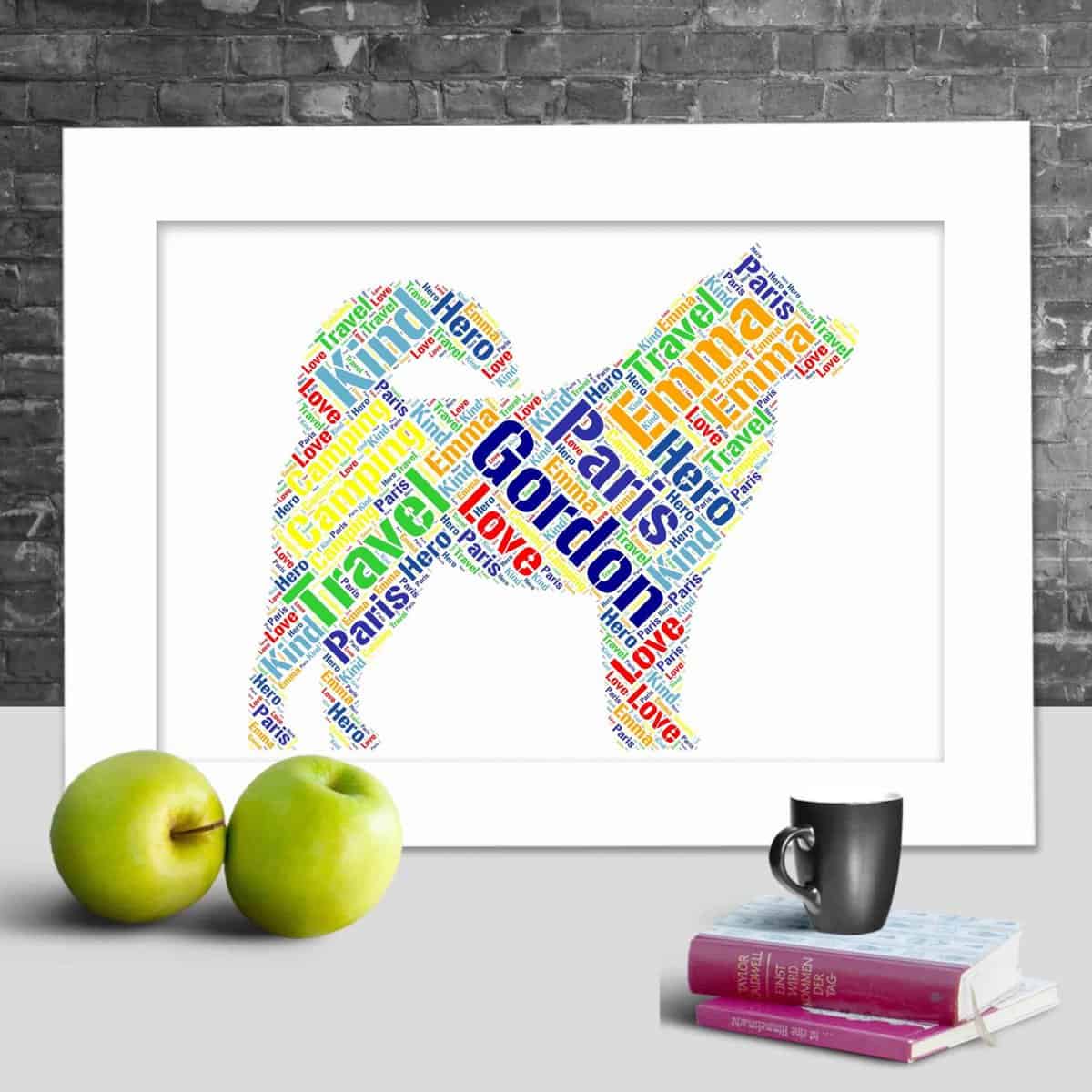 Customised Alaskan Malamute Gift – Personalised Word Art Print - Image 3