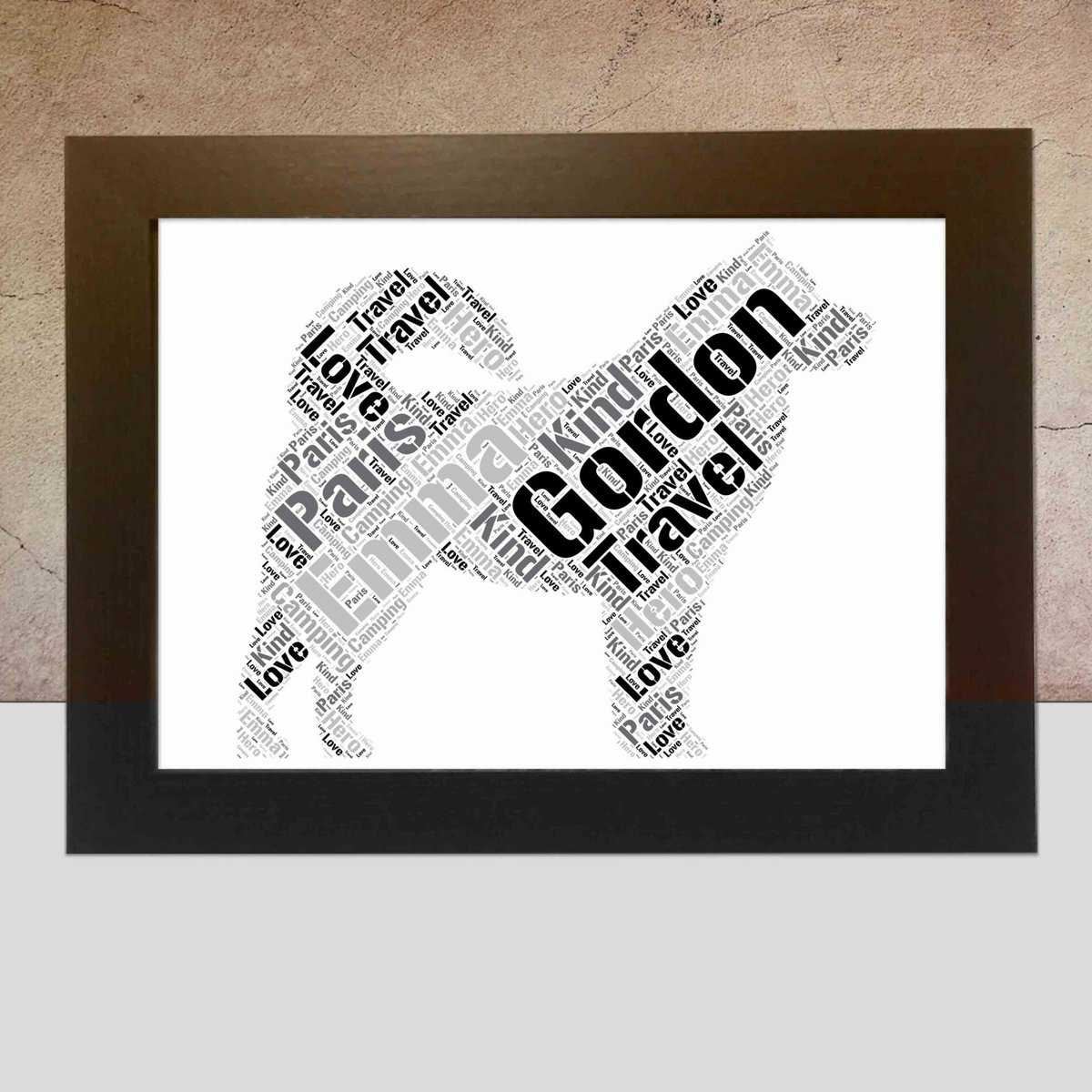 Customised Alaskan Malamute Gift – Personalised Word Art Print - Image 2