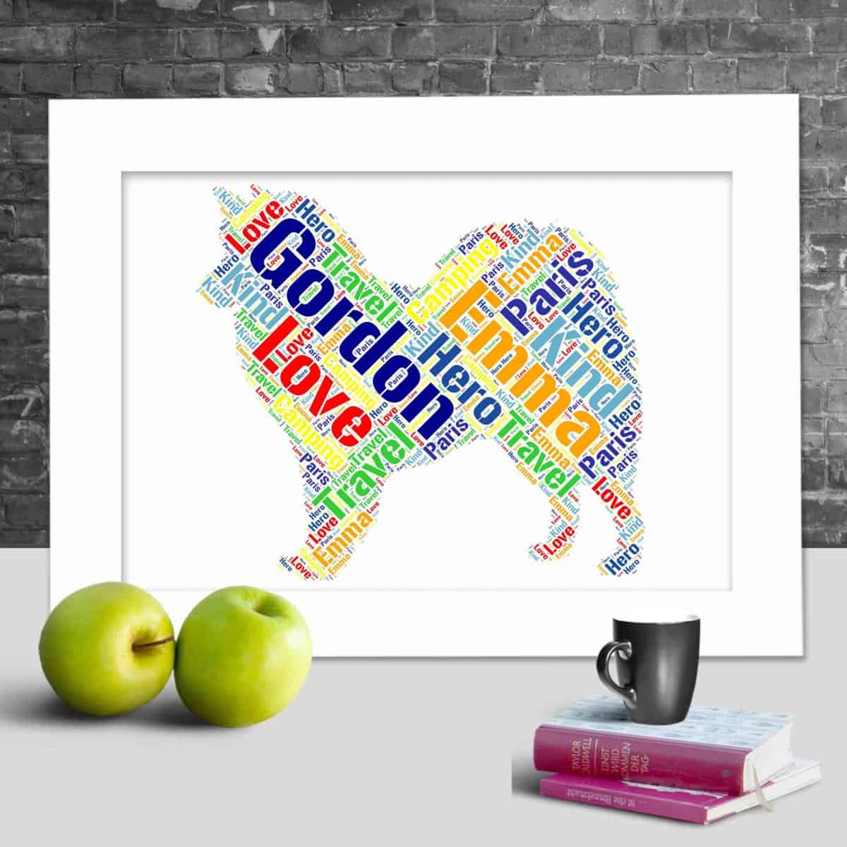 Customised American Eskimo Dog Print – Personalised Word Art Gift - Image 2