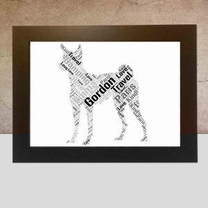 Personalised Basenji word art print