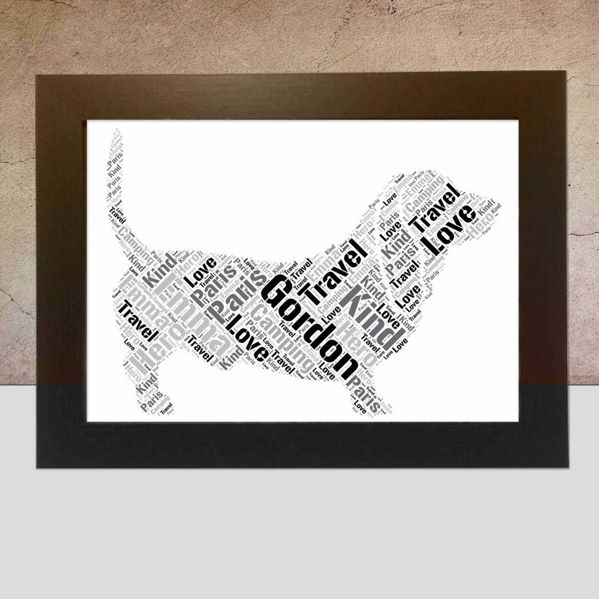 Personalised Basset Hound Name Print – Custom Word Art - Image 2