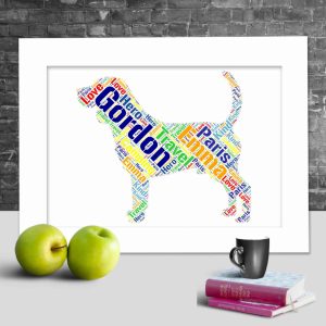 Personalised Beagle word art