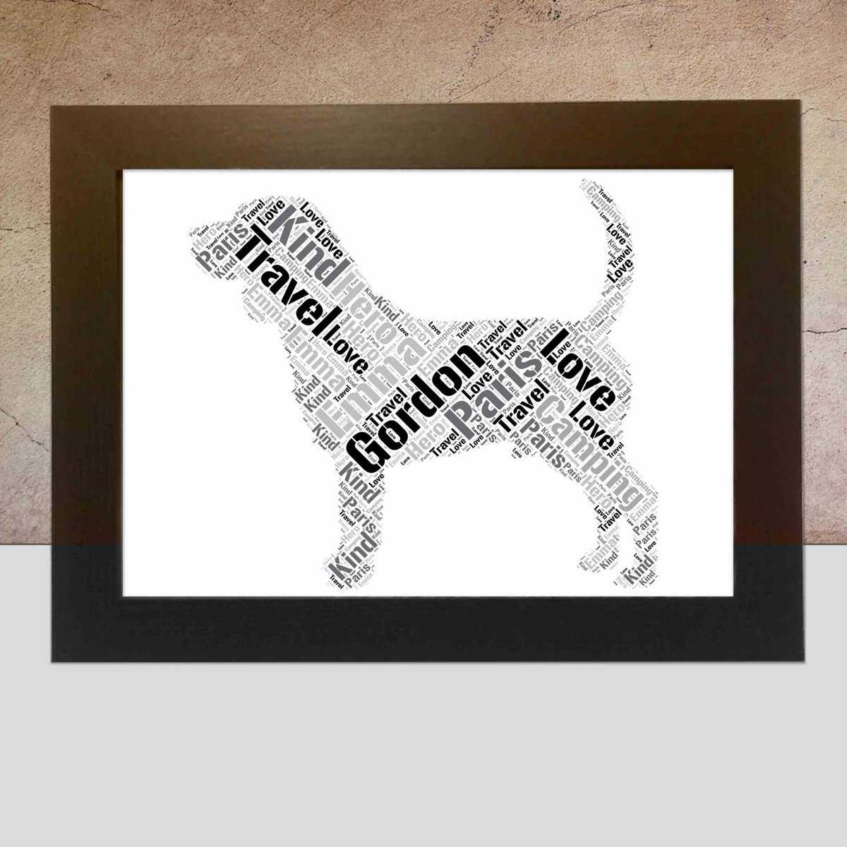 Customised Beagle Gift – Personalised Word Art Print - Image 2