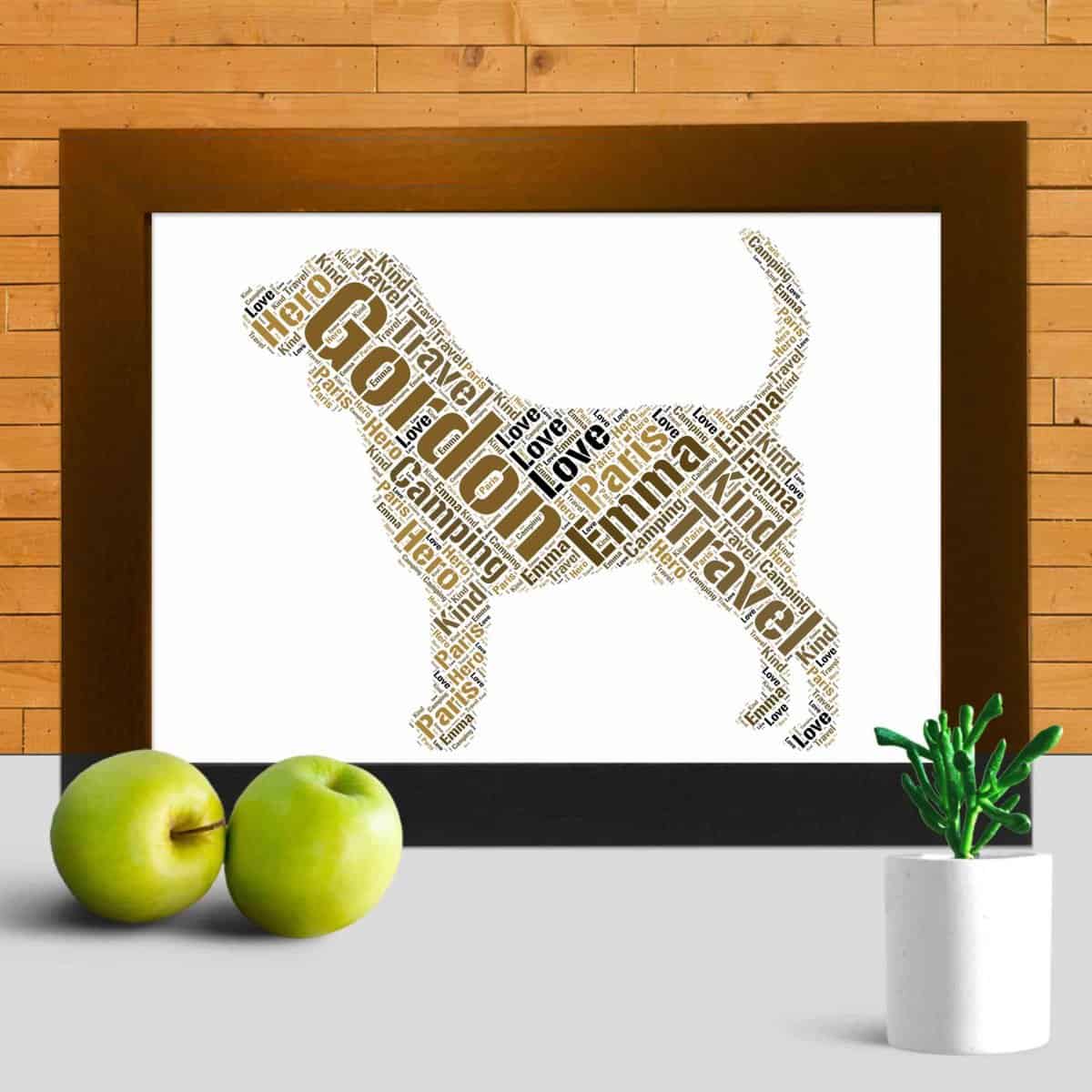 Customised Beagle Gift – Personalised Word Art Print - Image 3