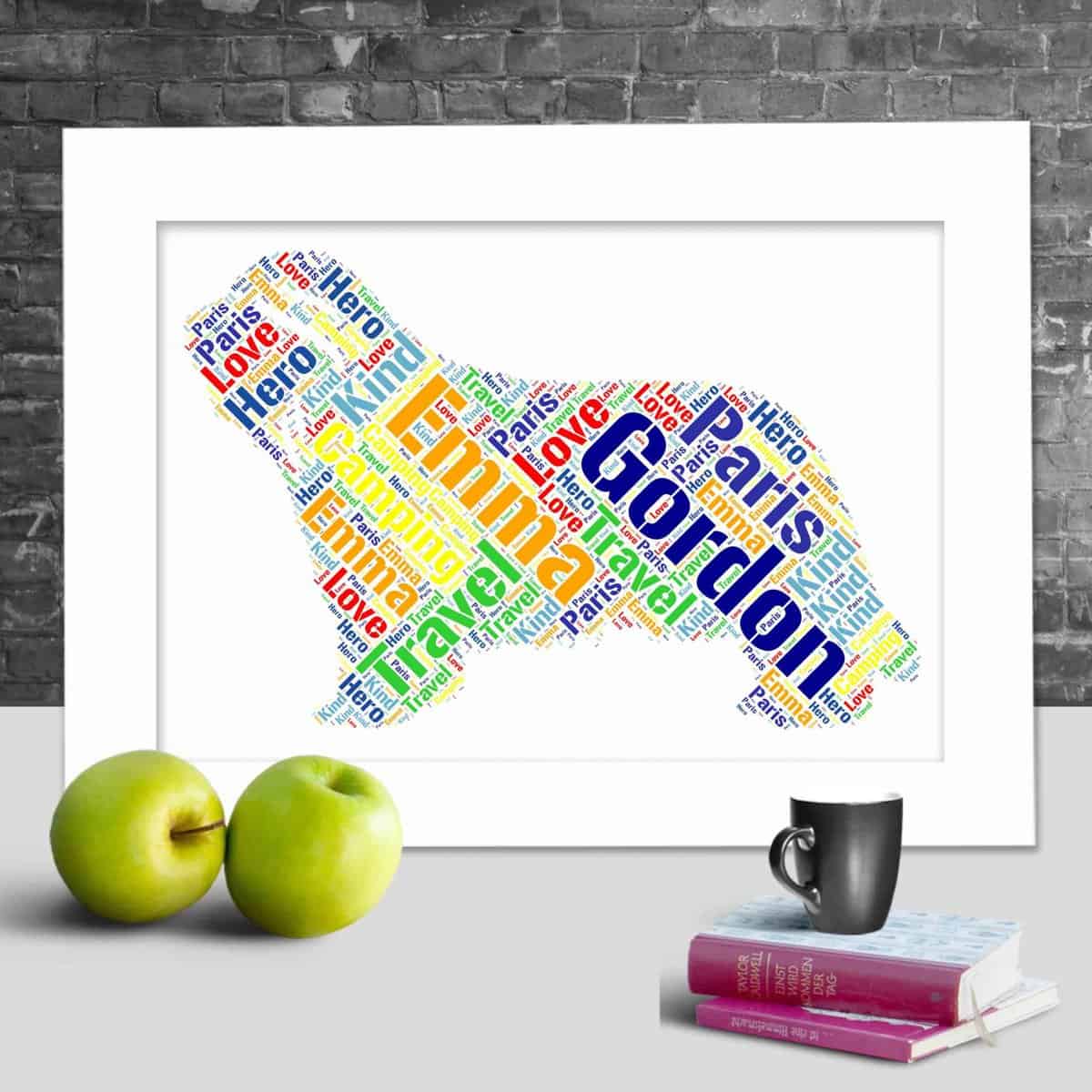 Personalised Bearded Collie Wall Art – Custom Made With Your Words - Image 2
