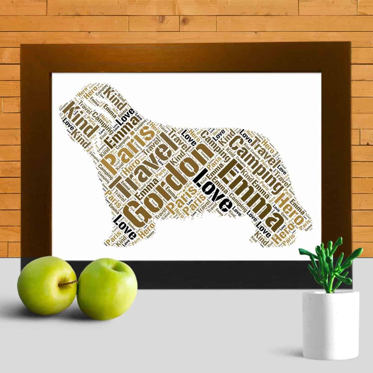 Personalised Bearded Collie Wall Art – Custom Made With Your Words - Image 3