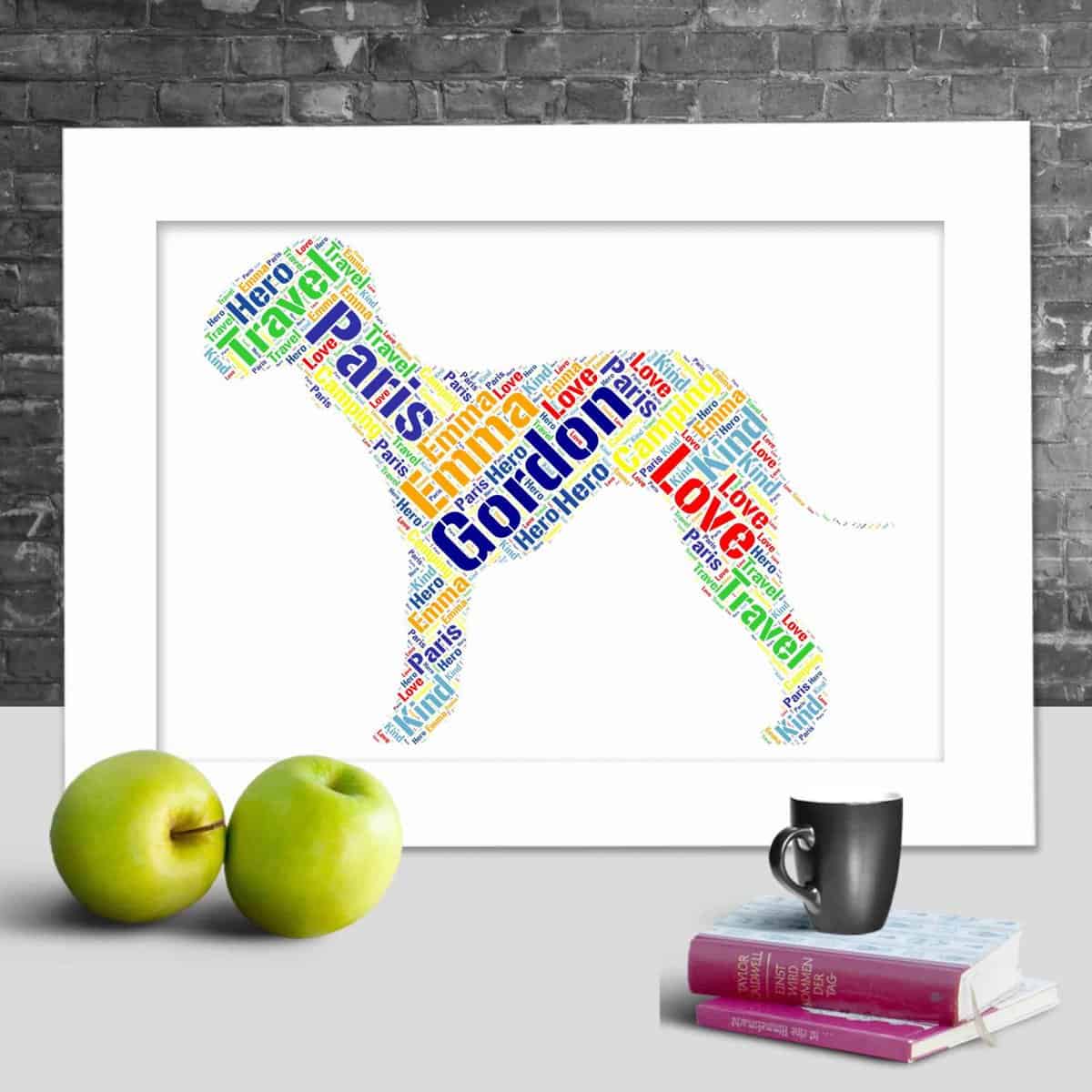 Customised Bedlington Terrier Print – Personalised Word Art Gift - Image 2