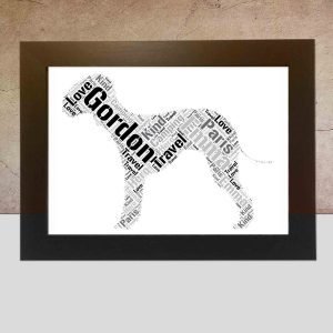 Personalised Bedlington Terrier word art