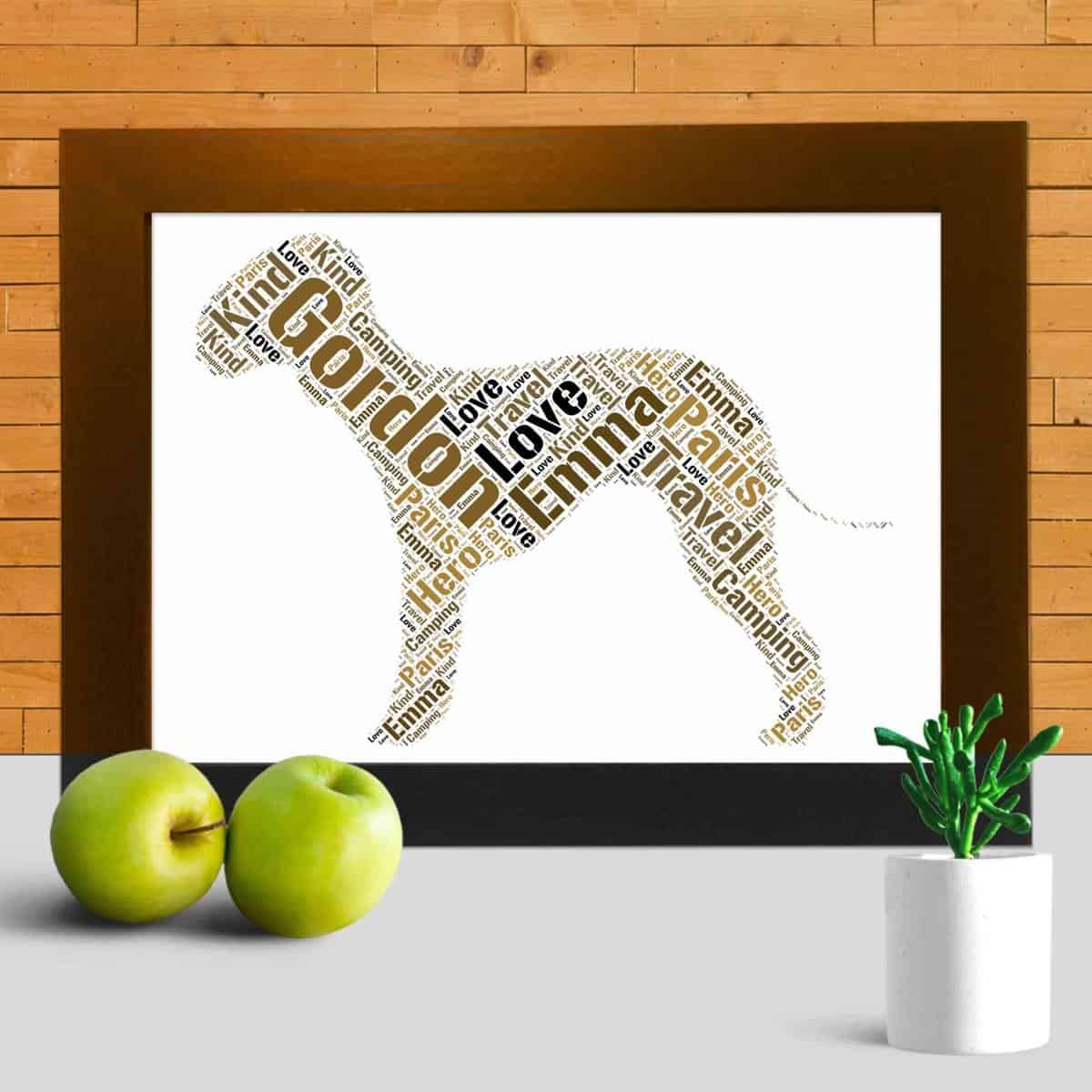Customised Bedlington Terrier Print – Personalised Word Art Gift - Image 3