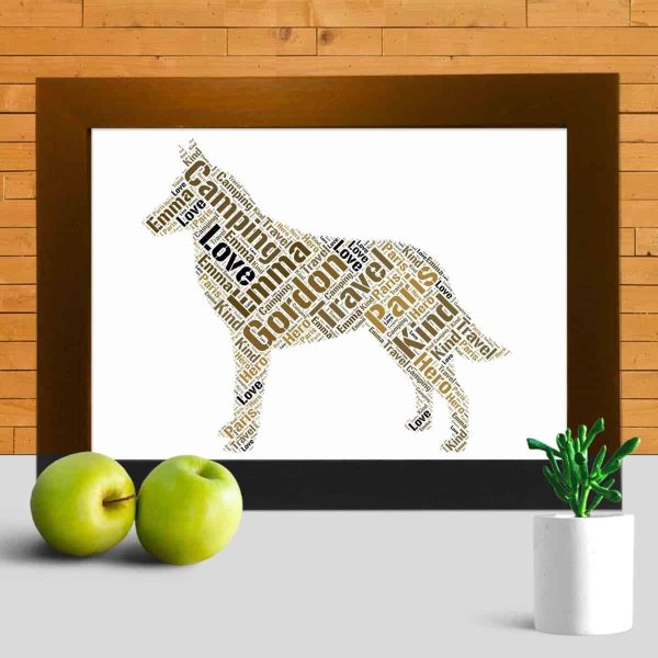Personalised Belgian Malinois word art