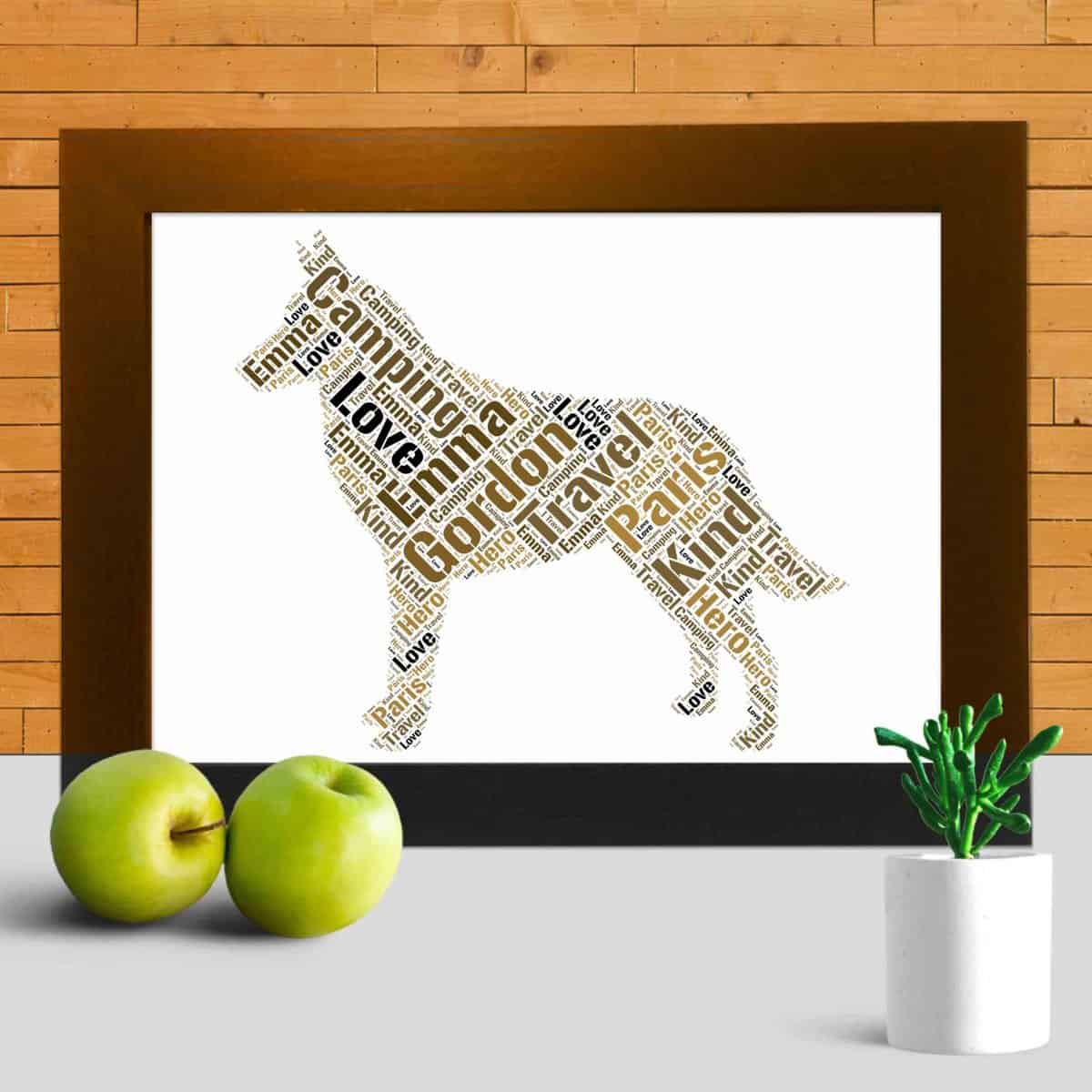 Personalised Belgian Malinois word art
