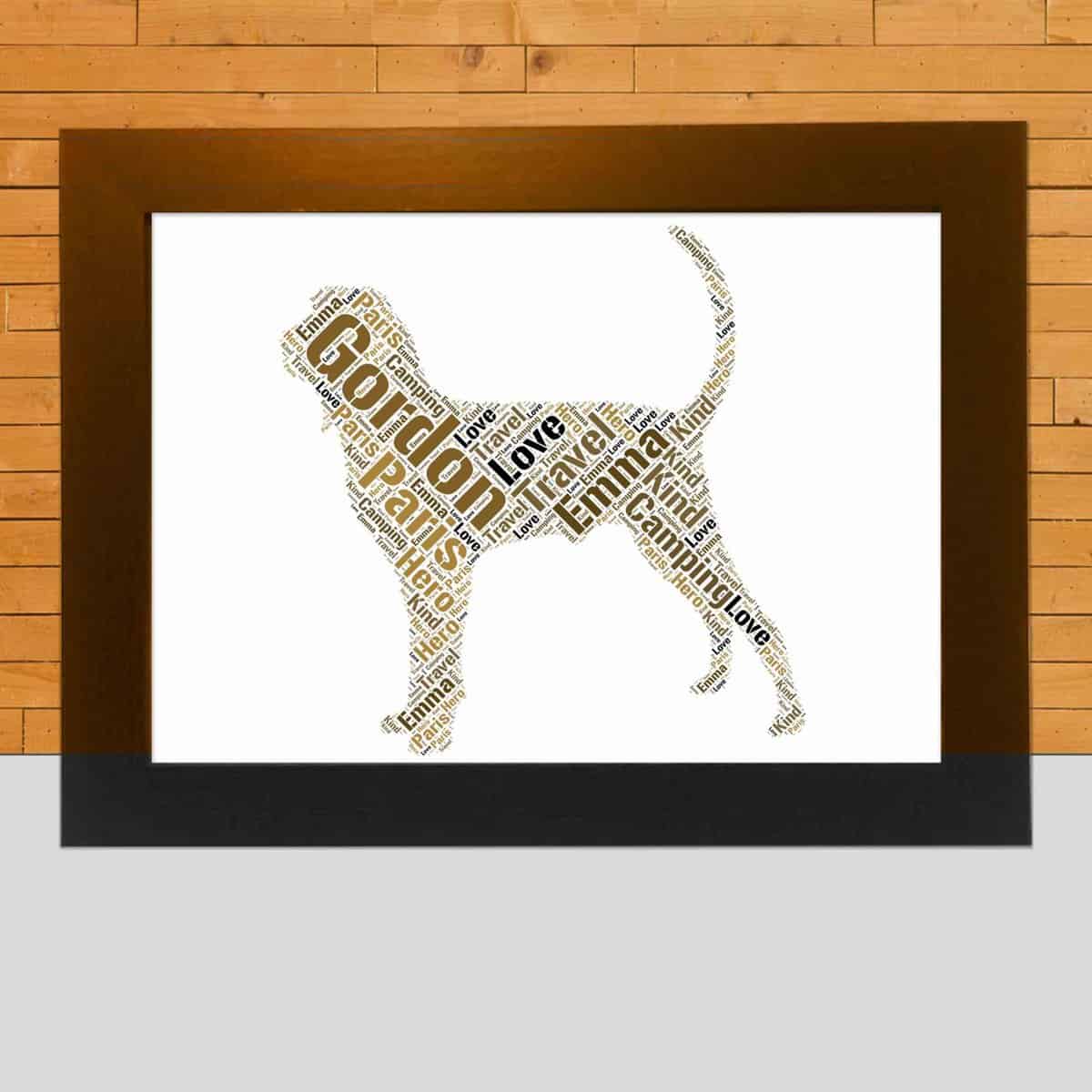 Custom Coonhound Print, Personalised With Your Words - Image 3