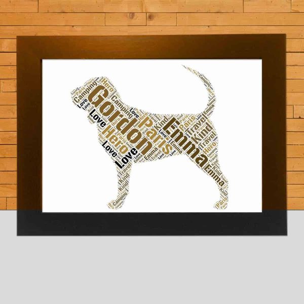 Personalised Bloodhound word art