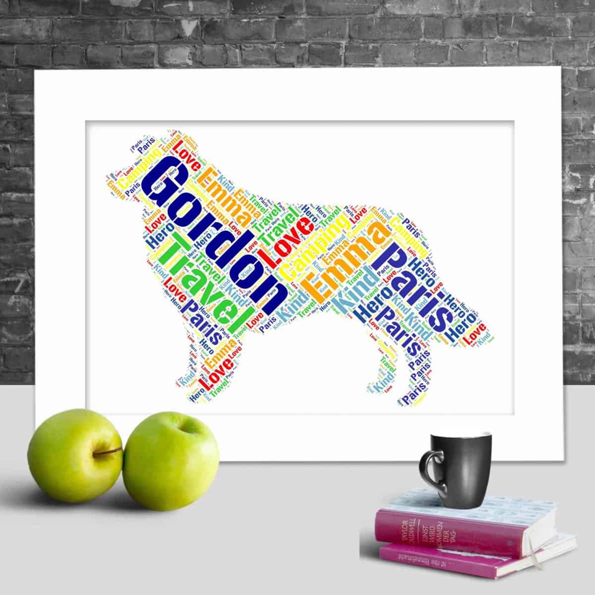 Border Collie Custom Print – Personalised Word Art Design - Image 2