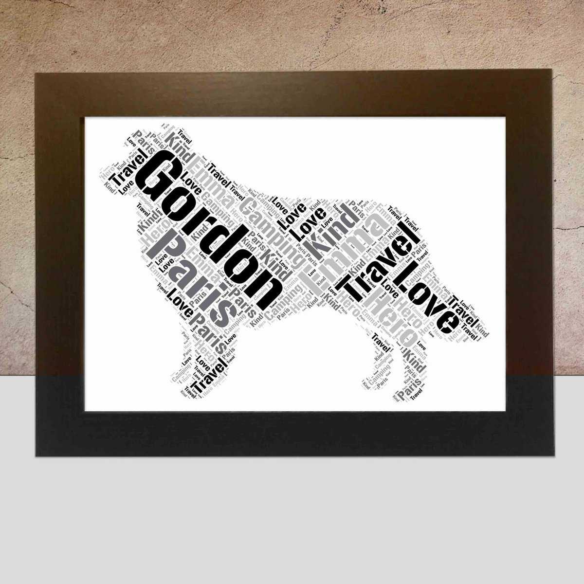 Personalised Border Collie word art