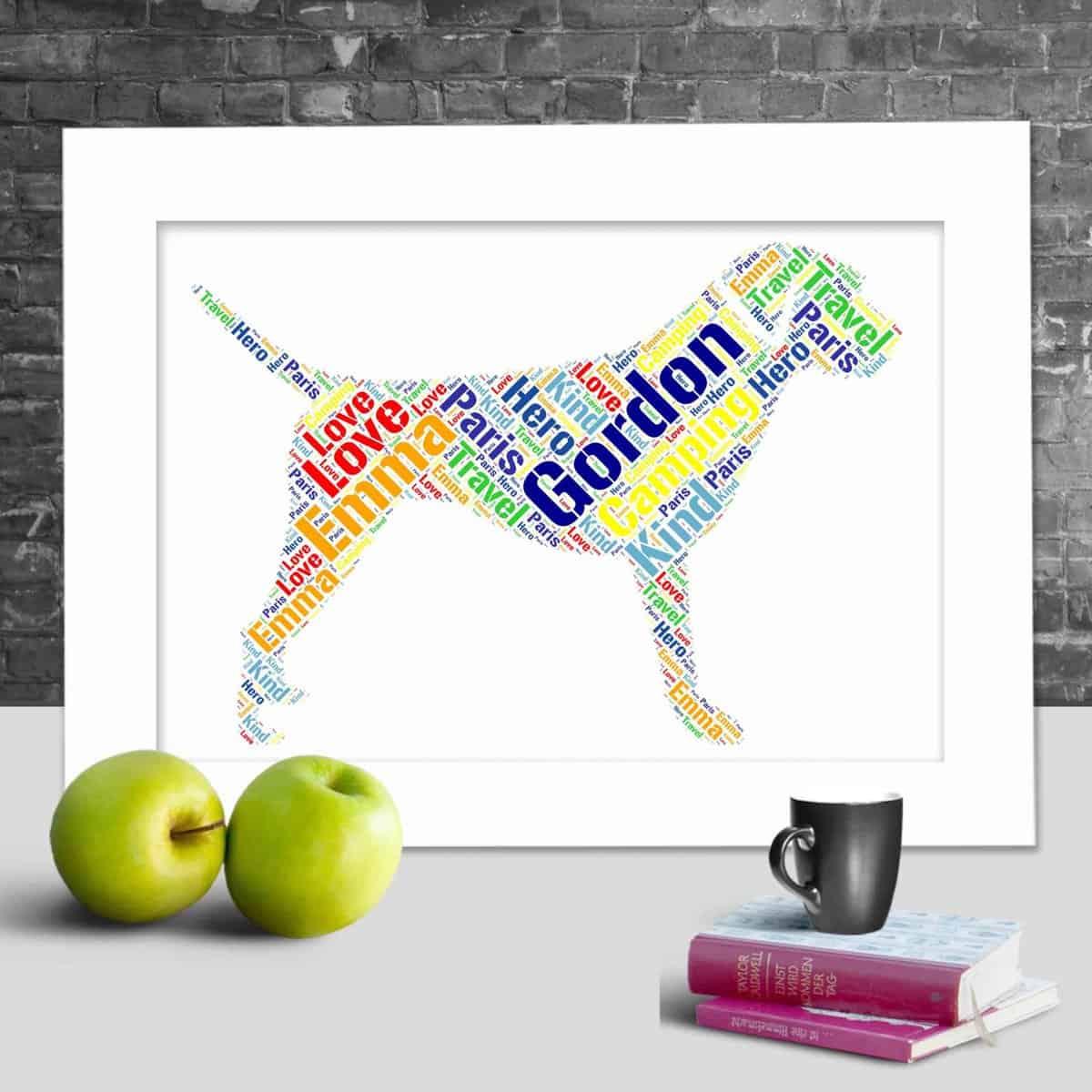 Personalised Border Terrier Name Print – Custom Word Art - Image 2