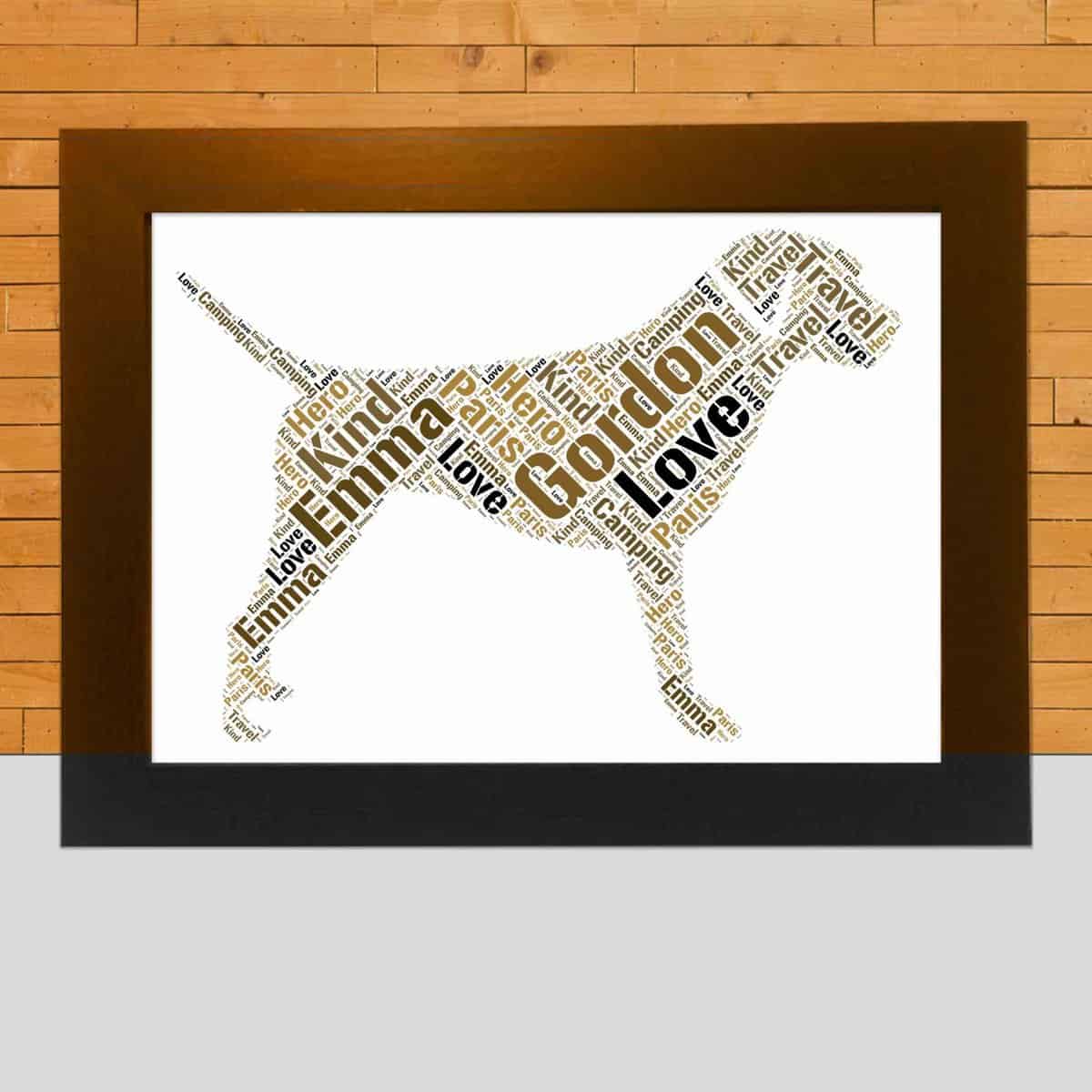 Personalised Border Terrier Name Print – Custom Word Art - Image 3