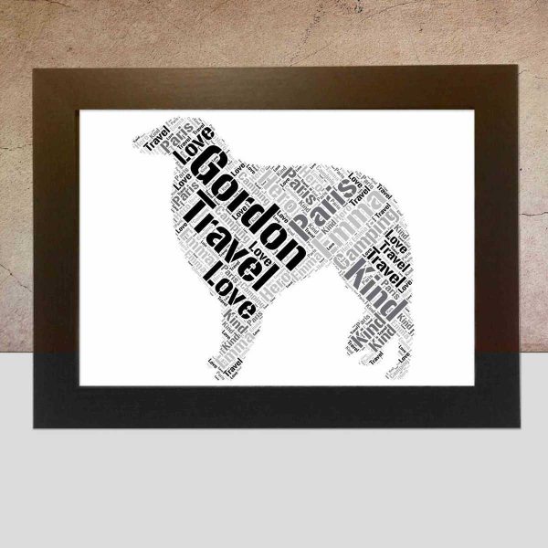 Personalised Borzoi word art