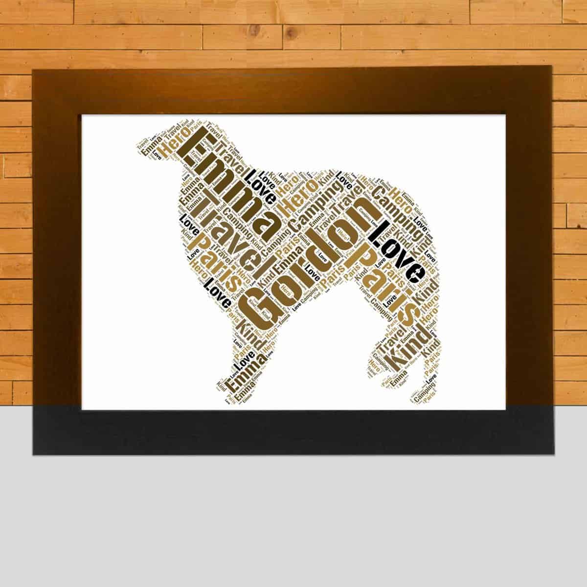 Customised Borzoi Gift – Personalised Word Art Print - Image 3