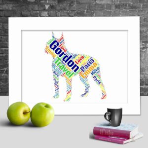 Personalised Boston Terrier word art