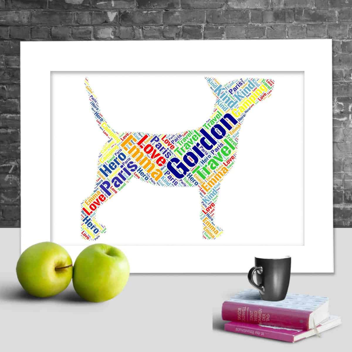 Bull Terrier Personalised Word Art – Custom Made Print - Image 2
