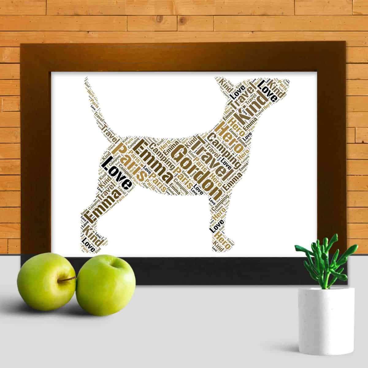 Personalised Bull Terrier word art
