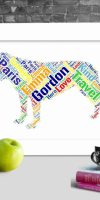 Personalised Bulldog word art
