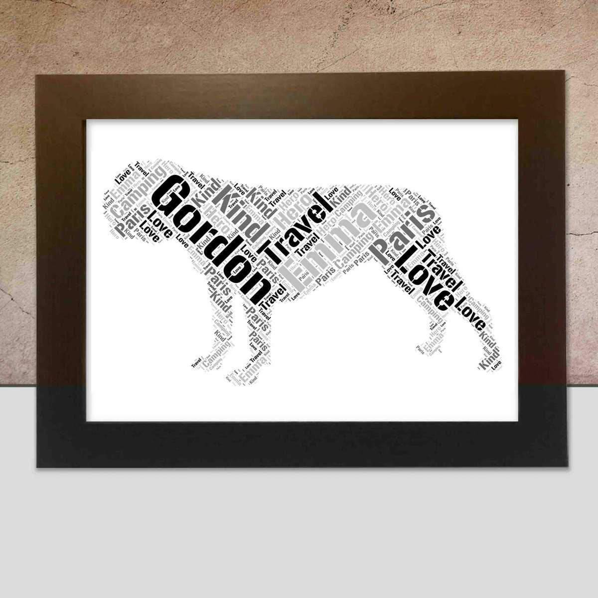 Custom Bulldog Print, Personalised With Your Words - Image 2