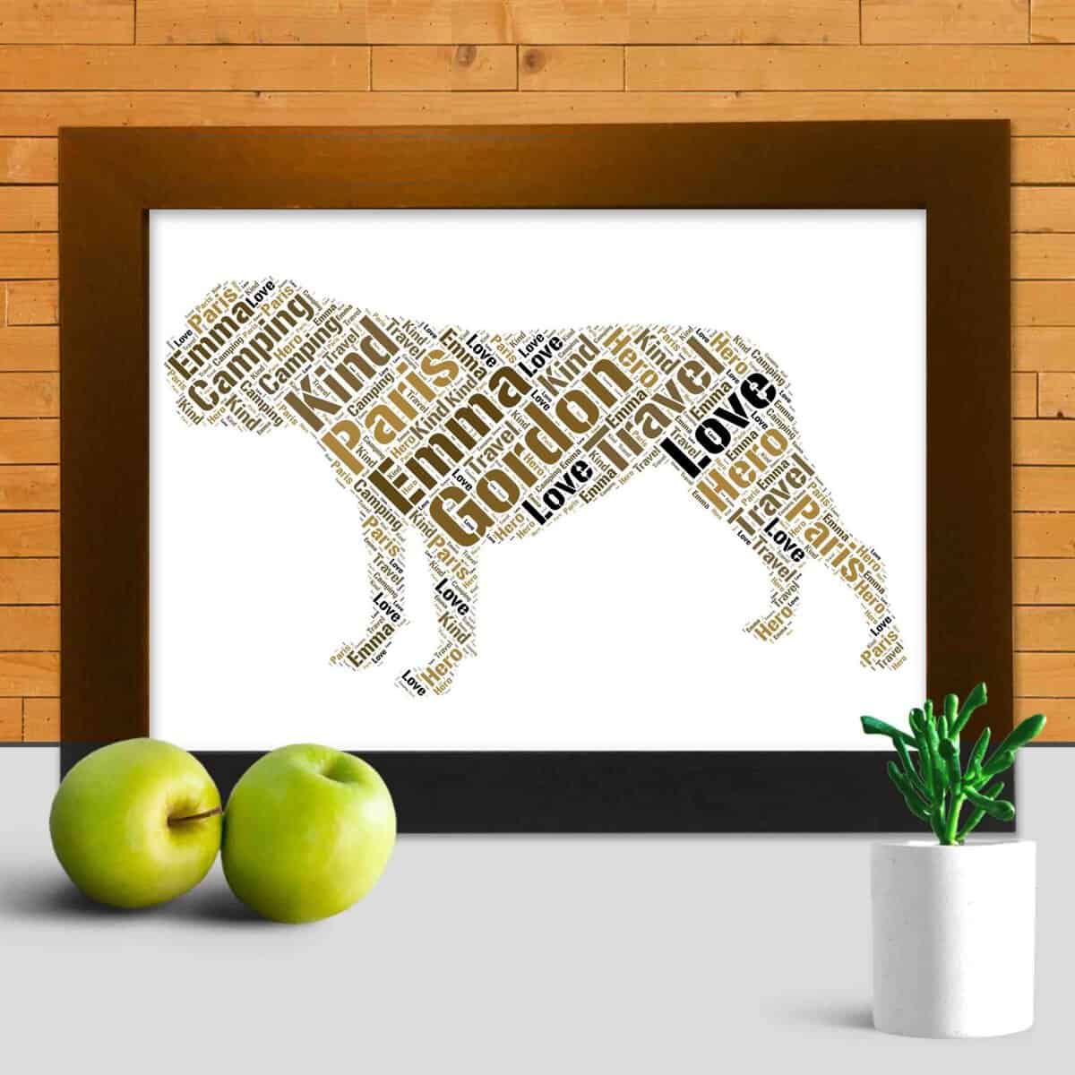 Custom Bulldog Print, Personalised With Your Words - Image 3