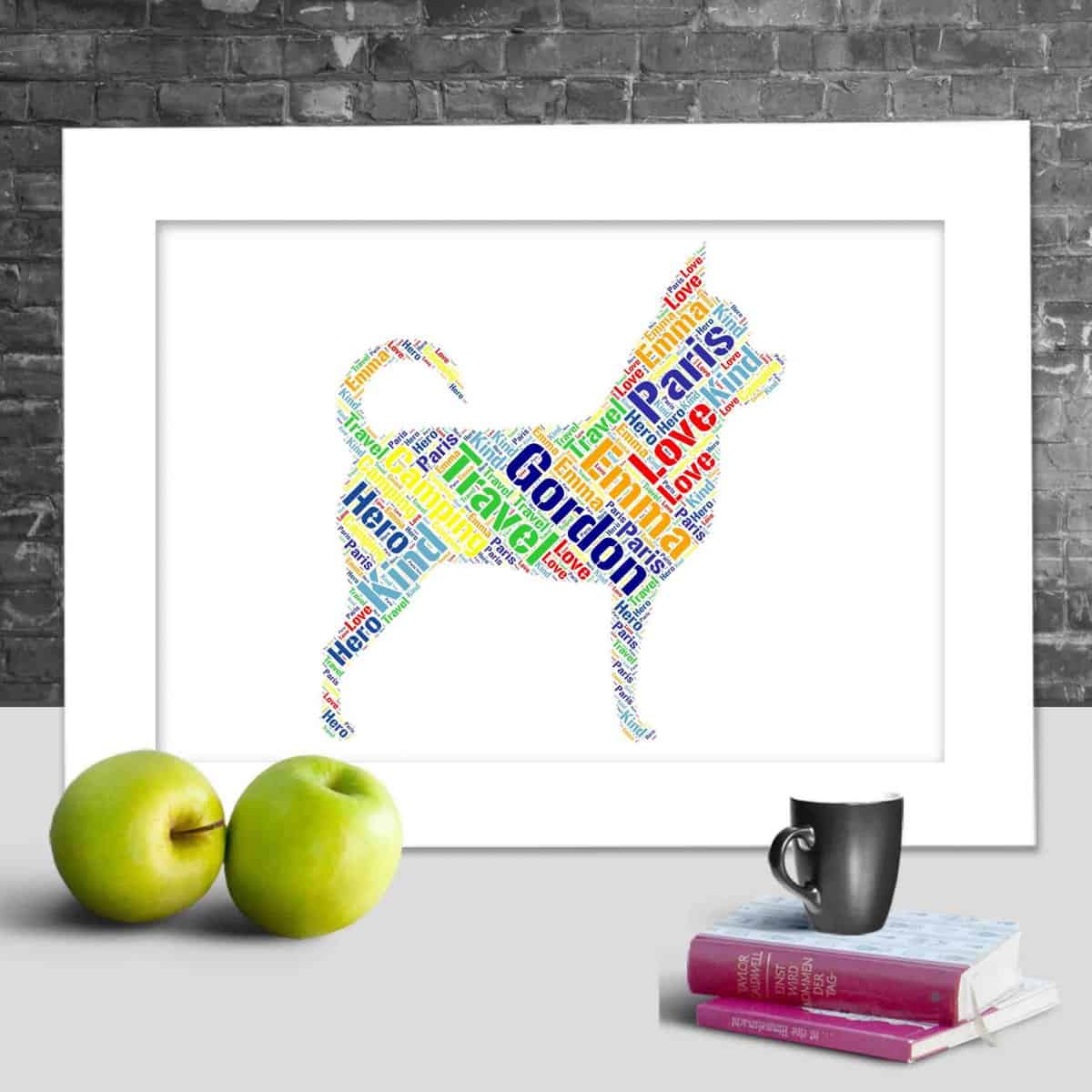 Personalised Chihuahua Word Art – Customised With Your Words - Image 2