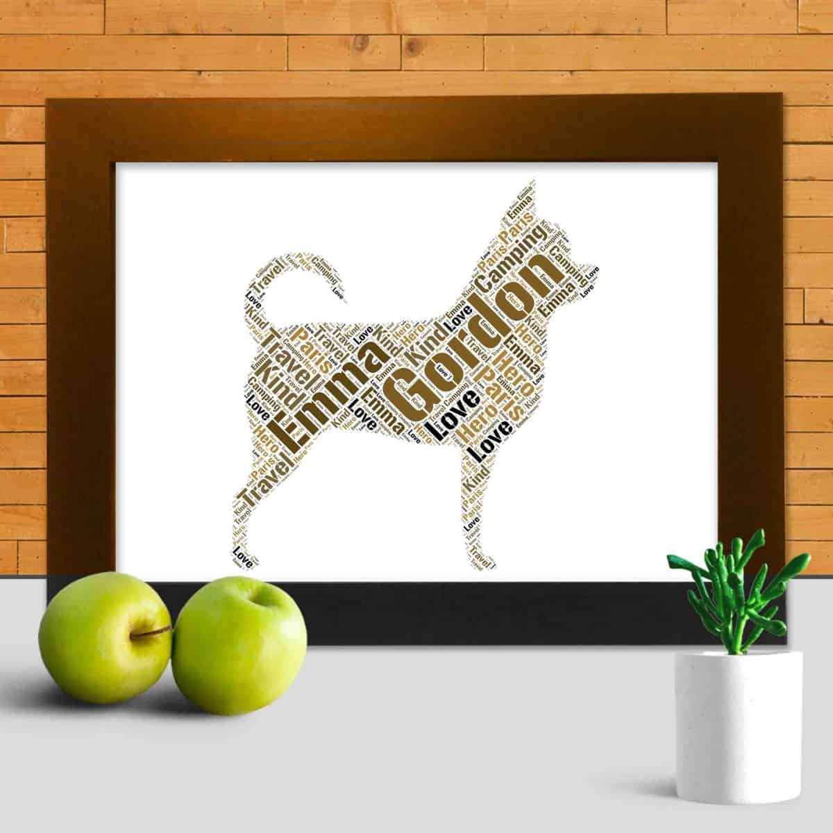 Personalised Chihuahua Word Art – Customised With Your Words - Image 3