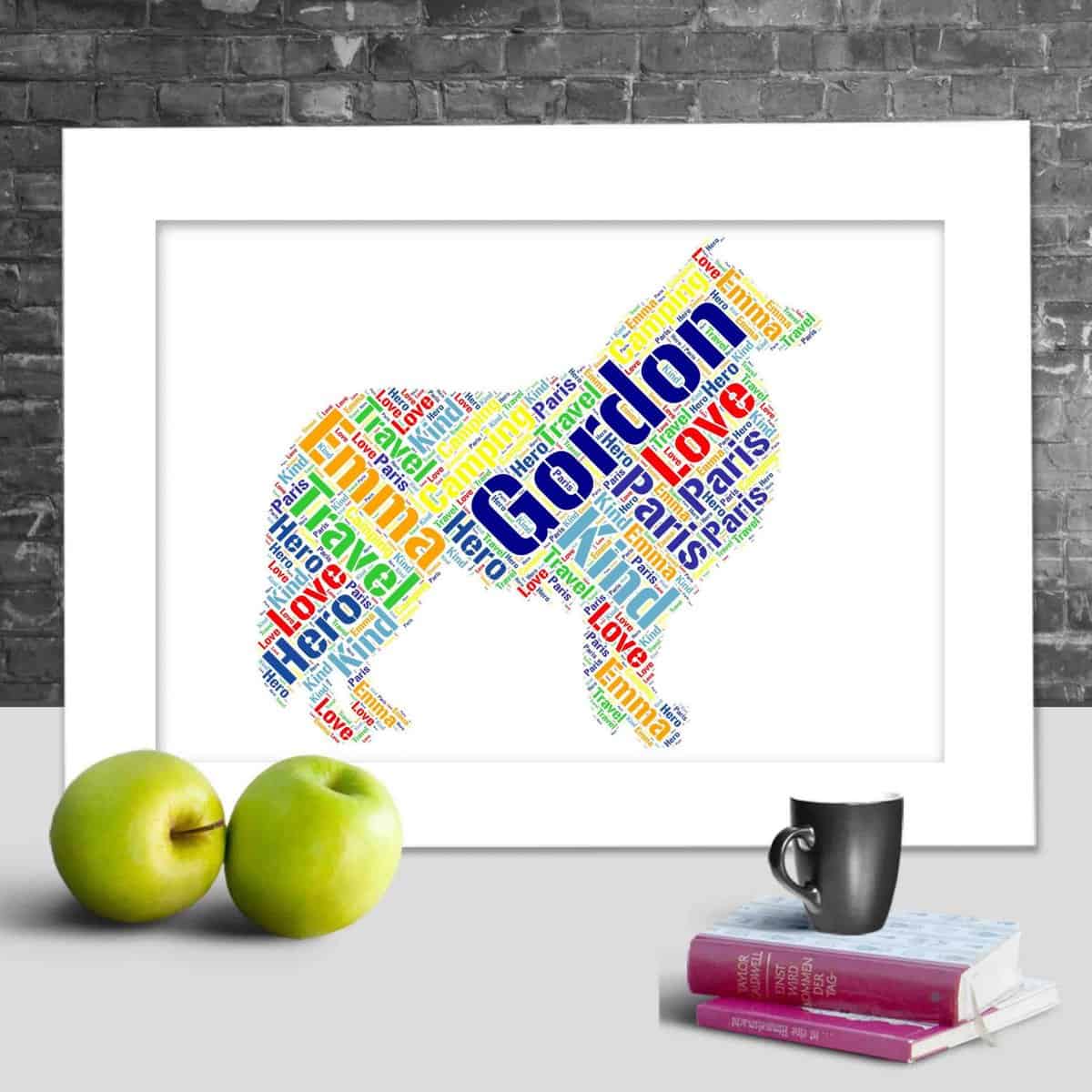 Custom Collie Print, Personalised With Your Words - Image 2