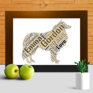 Personalised Collie word art