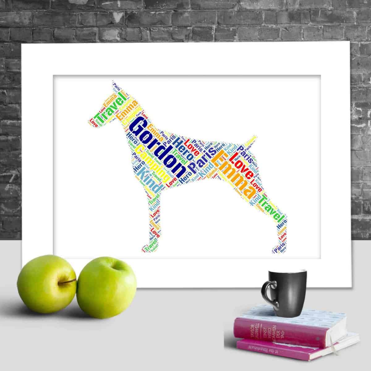 Customised Doberman Pinscher Print – Personalised Word Art Gift - Image 2