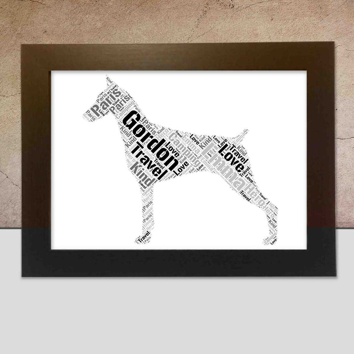 Customised Doberman Pinscher Print – Personalised Word Art Gift - Image 3