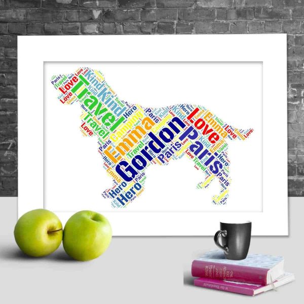 English Cocker Spaniel word art print