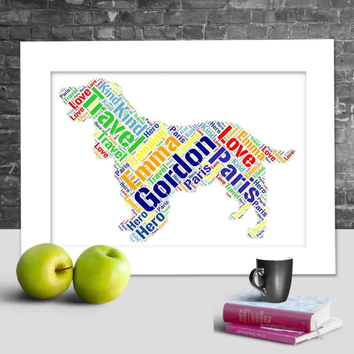 English Cocker Spaniel word art print