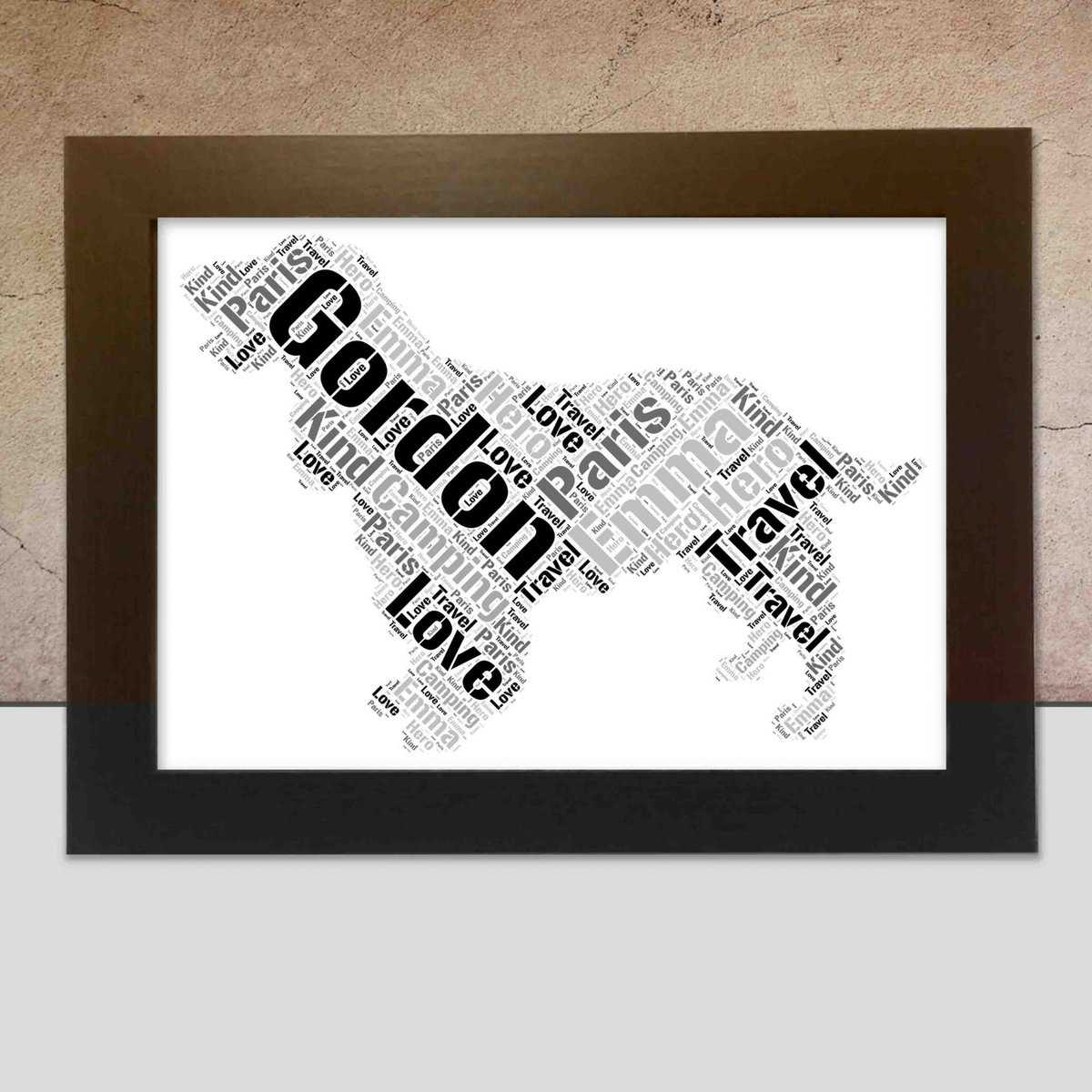 English Cocker Spaniel Custom Print – Personalised Word Art Design - Image 3